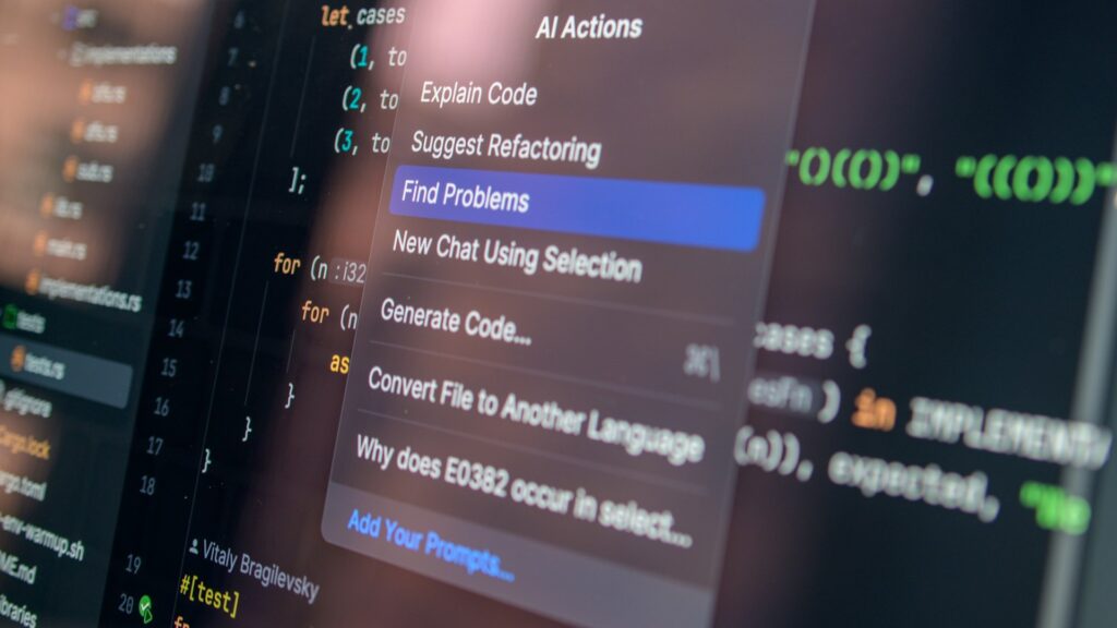 Bug oplossen met AI-tool die code analyseert en problemen markeert in een ontwikkelomgeving