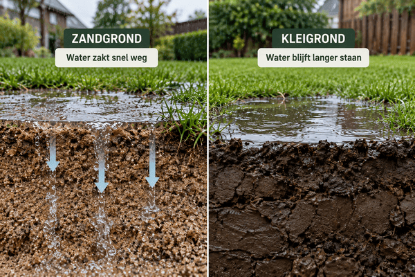 Zandgrond versus kleigrond afwatering